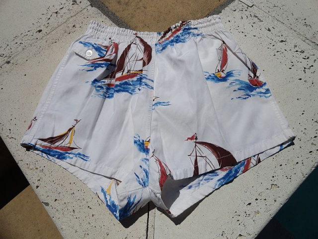 Vintage 50s McGregor Sailboat Swim Trunks 34